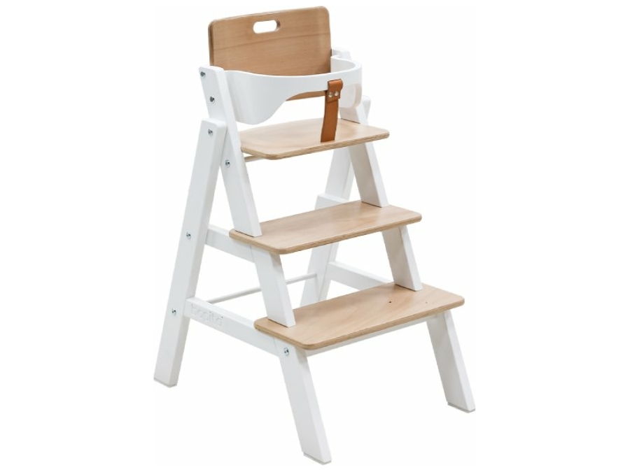 Bopita Stully kinderstoel met beugel Wit/Naturel