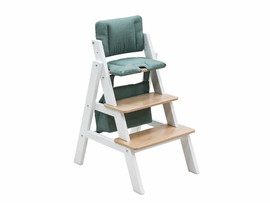 Bopita Stully kinderstoel met beugel Wit/Naturel - Afbeelding 2