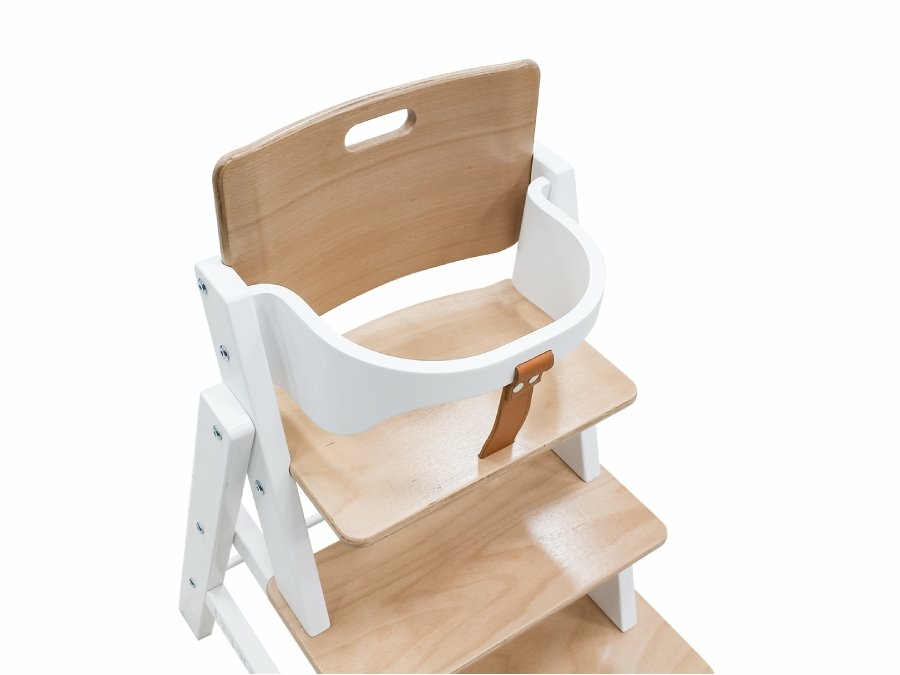 Bopita Stully kinderstoel met beugel Wit/Naturel - Afbeelding 4
