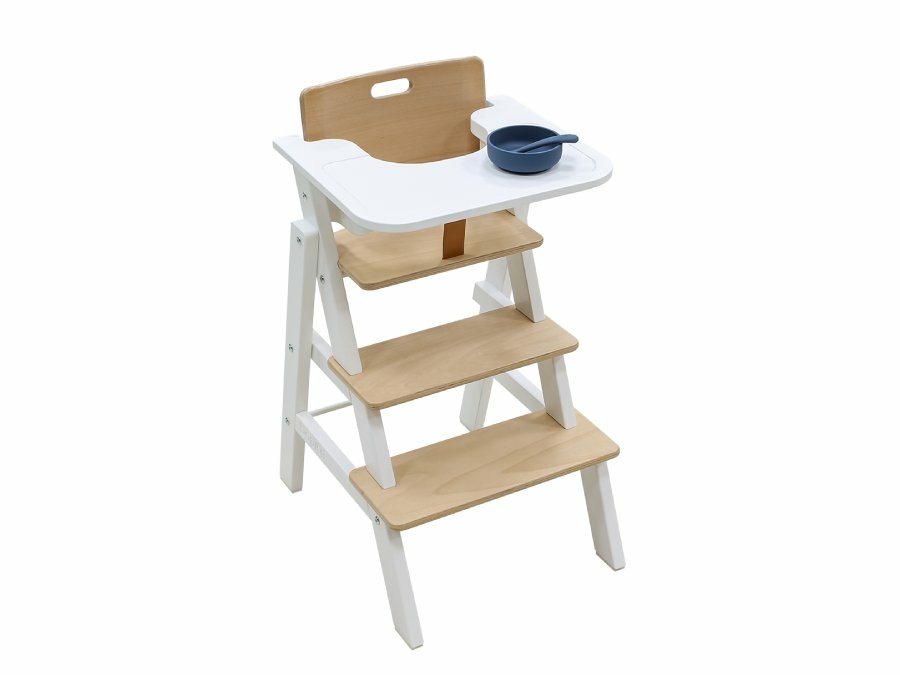Bopita Stully kinderstoel met beugel Wit/Naturel - Afbeelding 6