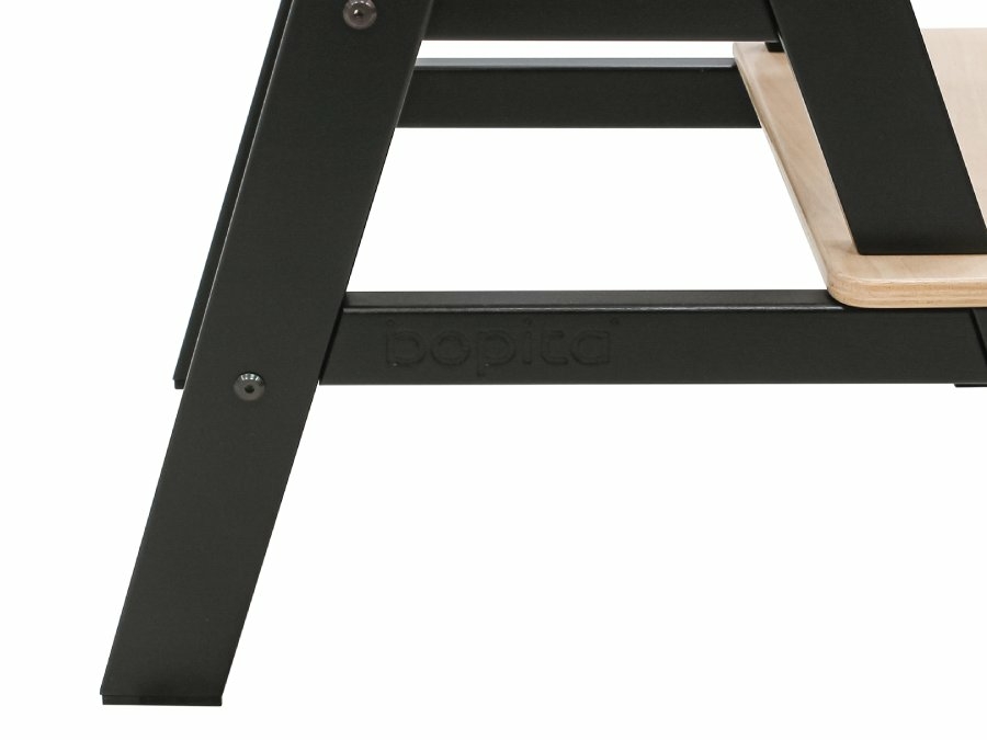 Bopita Stully kinderstoel met beugel Mat zwart/Naturel - Afbeelding 5