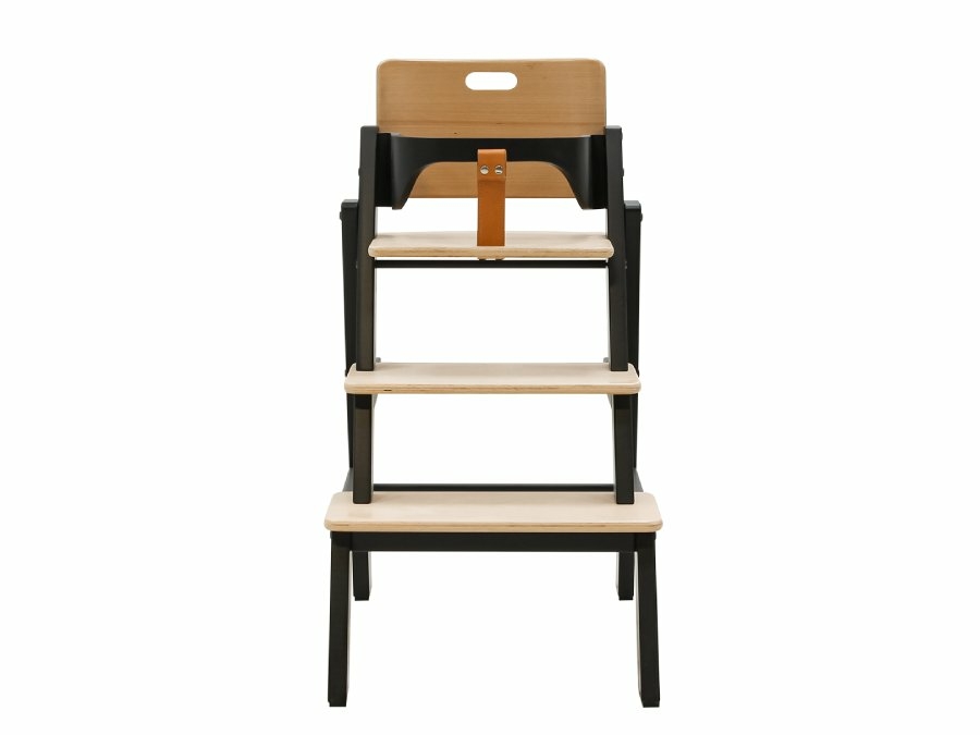 Bopita Stully kinderstoel met beugel Mat zwart/Naturel - Afbeelding 7