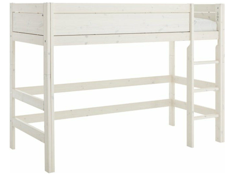 Lifetime hoogslaper 152h 90x200 rechte ladder whitewash