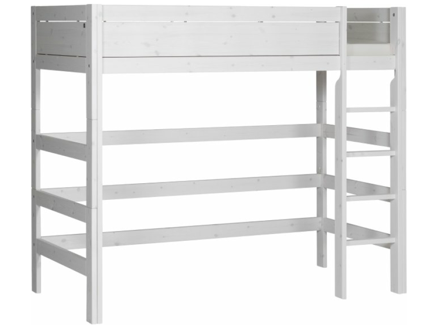 Lifetime hoogslaper 177h 90x200 rechte ladder whitewash
