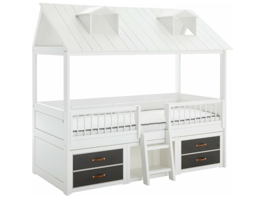 Lifetime beachhouse kajuitbed 90x200 met kastjes
