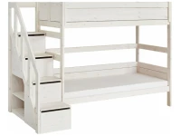 Lifetime stapelbed trapkast 90x200 whitewash