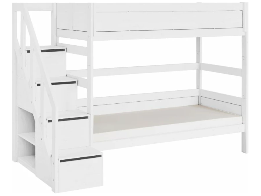 Lifetime stapelbed trapkast 90x200 wit
