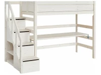 Lifetime hoogslaper 177h 90x200 trapkast whitewash