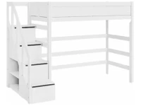 Lifetime hoogslaper 177h 90x200 trapkast wit