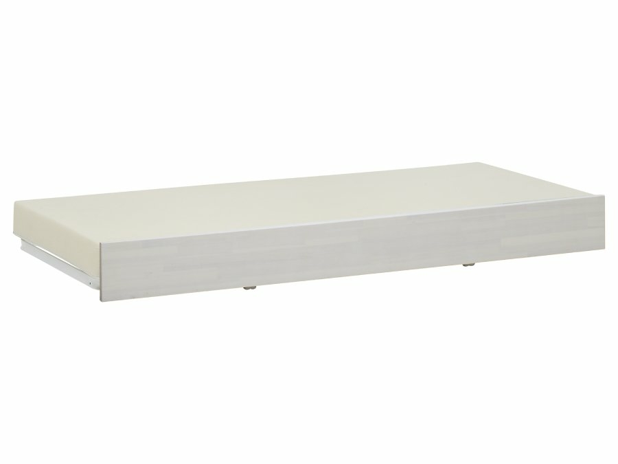 7050 01W Lifetime opklapbaar onderschuifbed whitewash plat