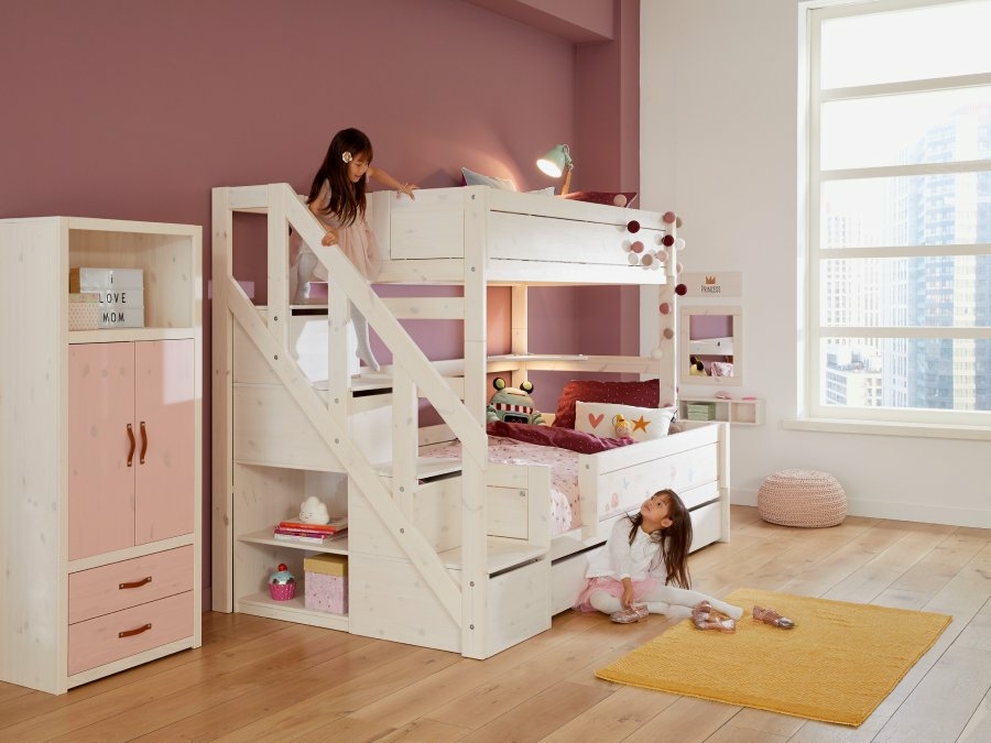 Lifetime stapelbed trapkast 90x200 wit - Afbeelding 4