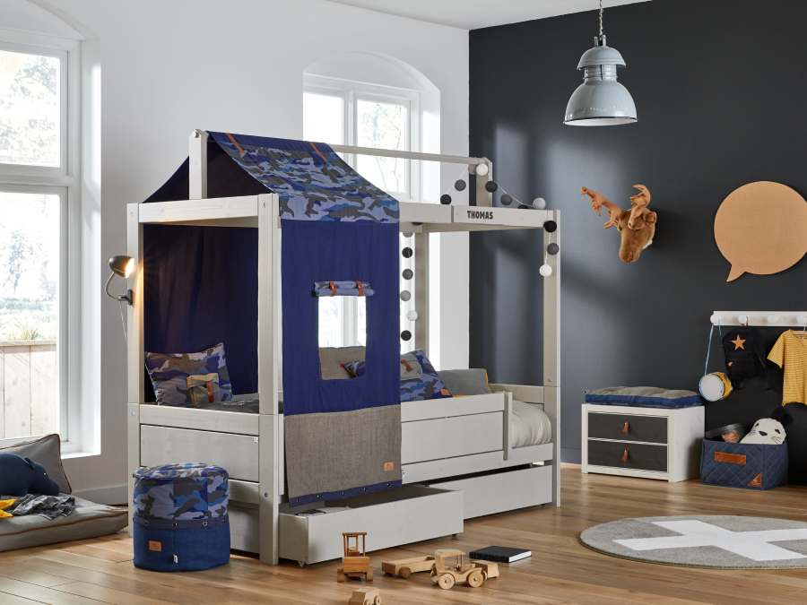 Lifetime 4 in 1 bed met dak blue camo