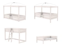 Lifetime Original 4-in-1 bed met hemel whitewash