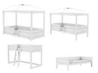 Lifetime Original 4-in-1 bed met hemel wit