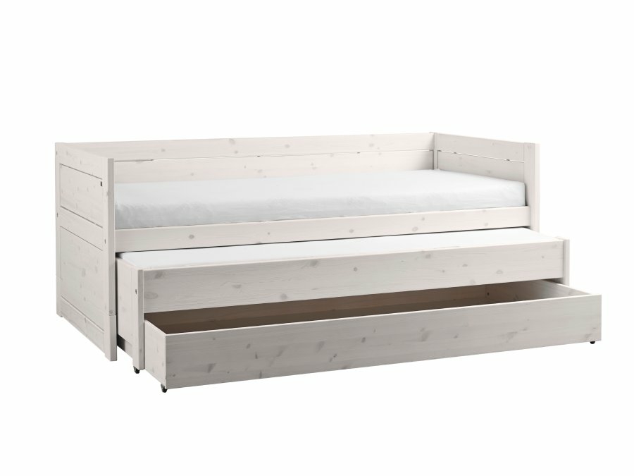 Lifetime kajuitbed logeerbed bedlade whitewash open