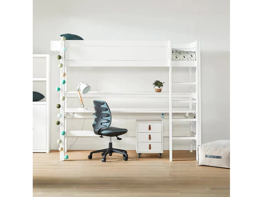 Lifetime hoogslaper 177h 90x200 rechte ladder wit - Afbeelding 2