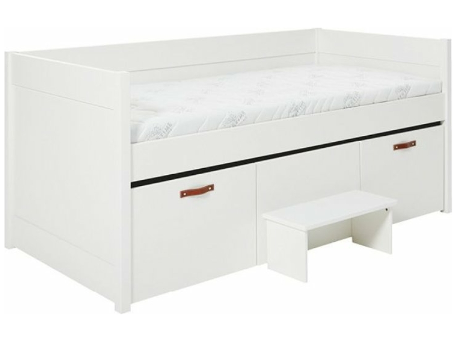 Cool Kids kajuitbed met 2 opbergboxen en opstapje 90x200