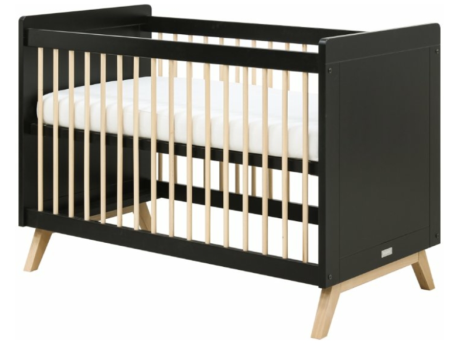 Bopita Nora ledikant 60x120 zwart / beuken