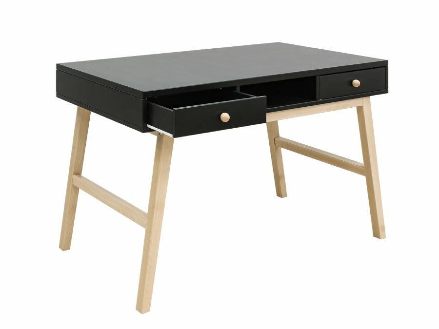 Bopita Nora bureau zwart / beuken - Afbeelding 2