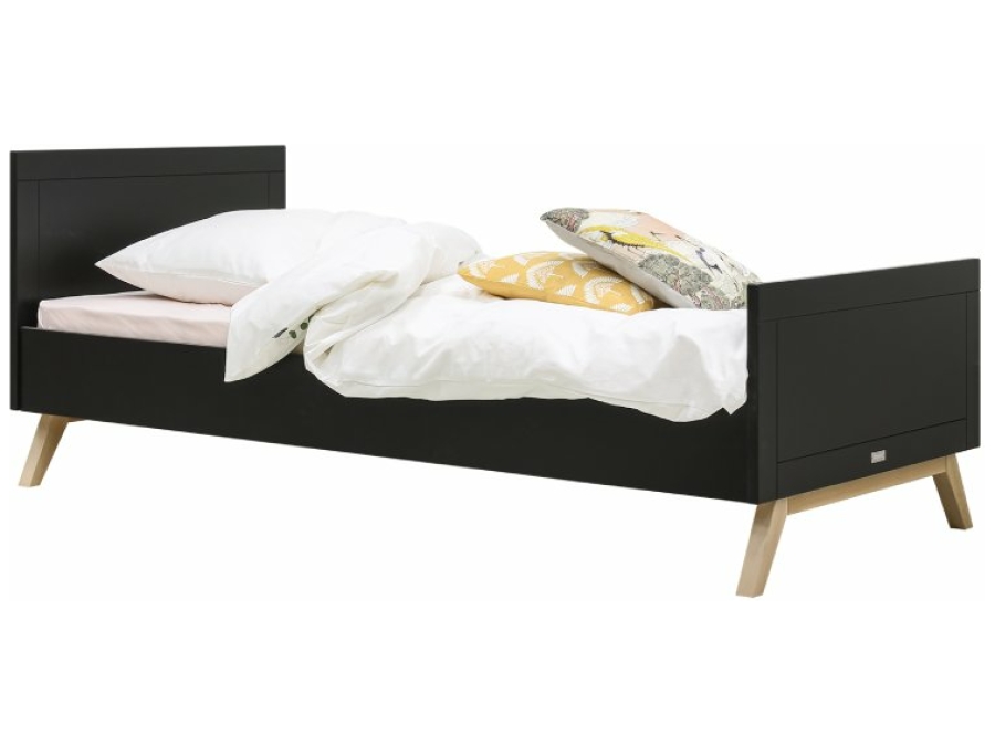Bopita Nora bed 90x200 zwart / beuken
