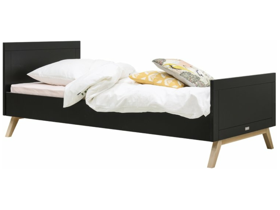 15411219 Bopita Nora bed 90x200 zwart beuken