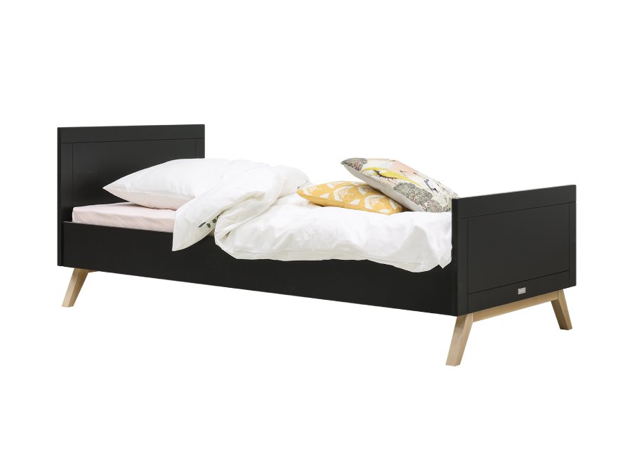 Bopita Nora bed 90x200 zwart / beuken