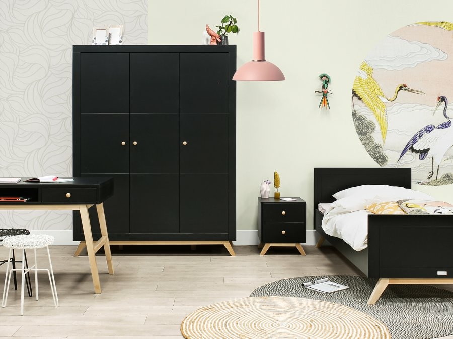 Bopita Nora bureau zwart / beuken - Afbeelding 6