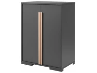 Vipack London opbergkast 3 legplanken antraciet