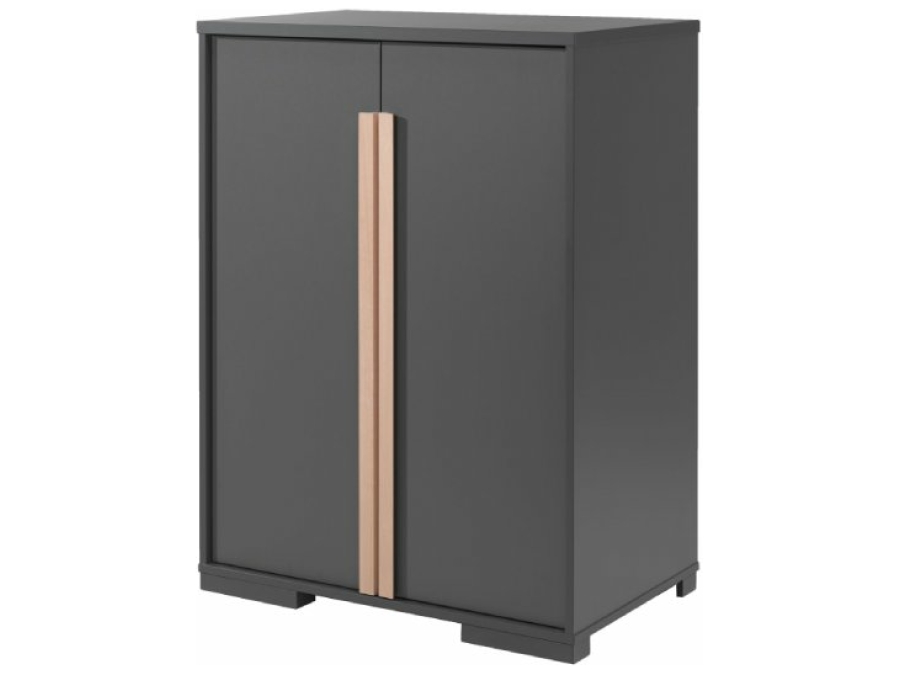 Vipack London opbergkast 3 legplanken antraciet