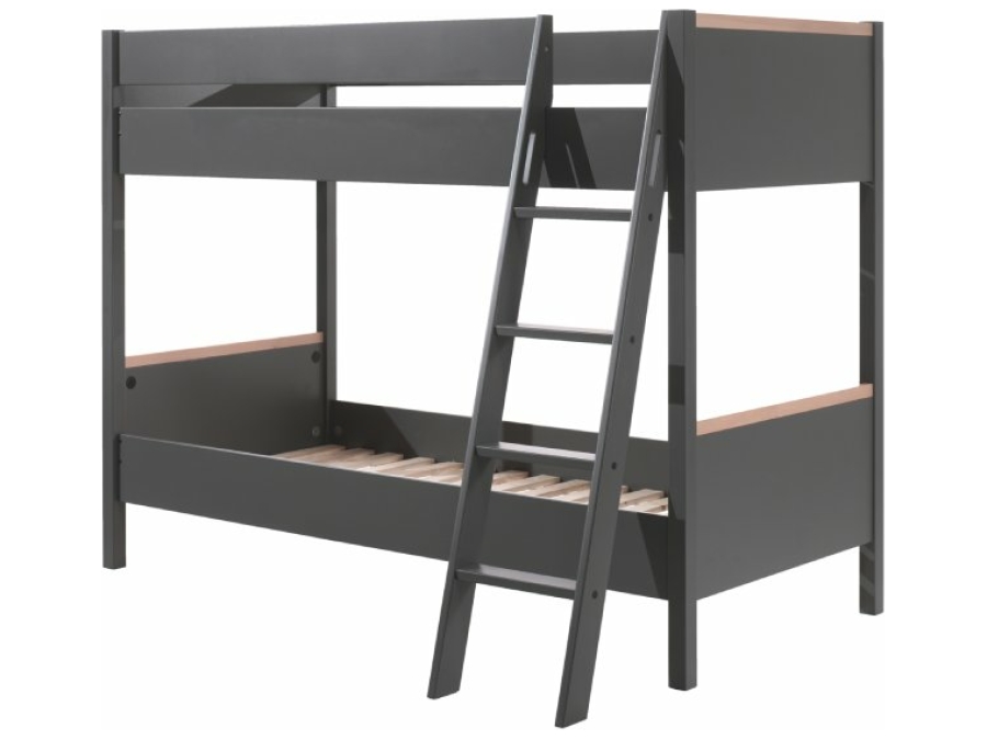 Vipack London stapelbed antraciet