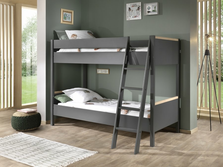 LDSB9080 Vipack london stapelbed antraciet sfeer