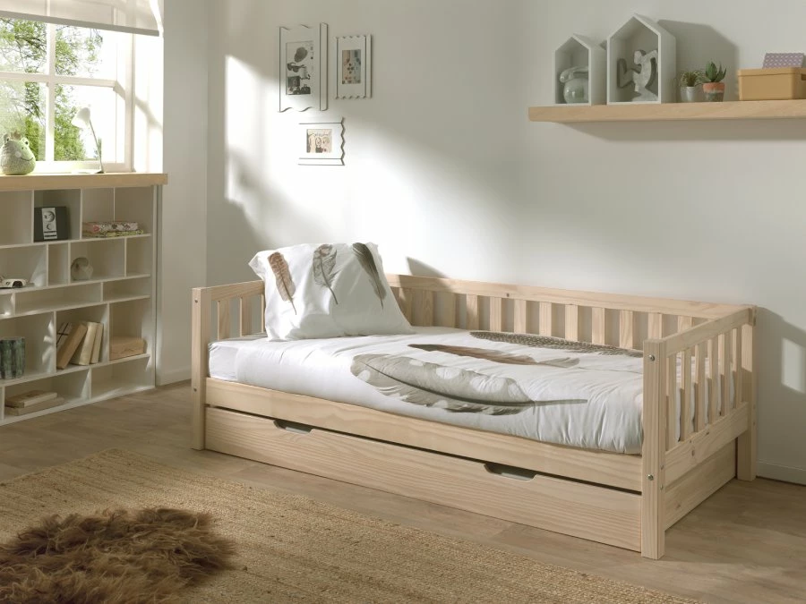 Vipack Fritz kajuitbed + bedlade Milky Pine - Afbeelding 3