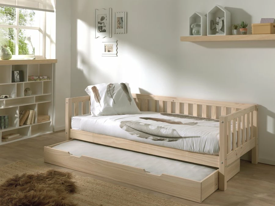 Vipack Fritz kajuitbed + bedlade Milky Pine - Afbeelding 4