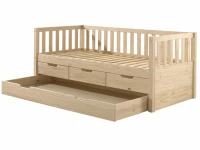 Vipack Fritz kajuitbed met lades + rolbed Milky Pine - Afbeelding 2