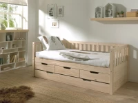 Vipack Fritz kajuitbed met lades + rolbed Milky Pine - Afbeelding 3