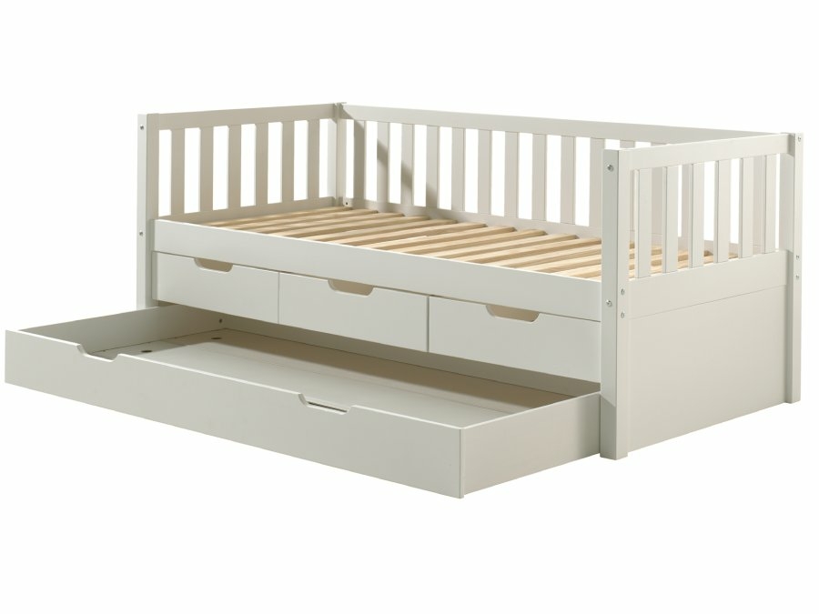 Vipack Fritz kajuitbed met lades + rolbed wit - Afbeelding 2