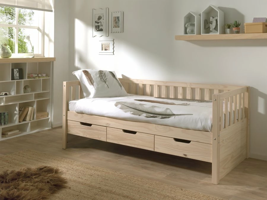 Vipack Fritz kajuitbed met lades Milky Pine - Afbeelding 2