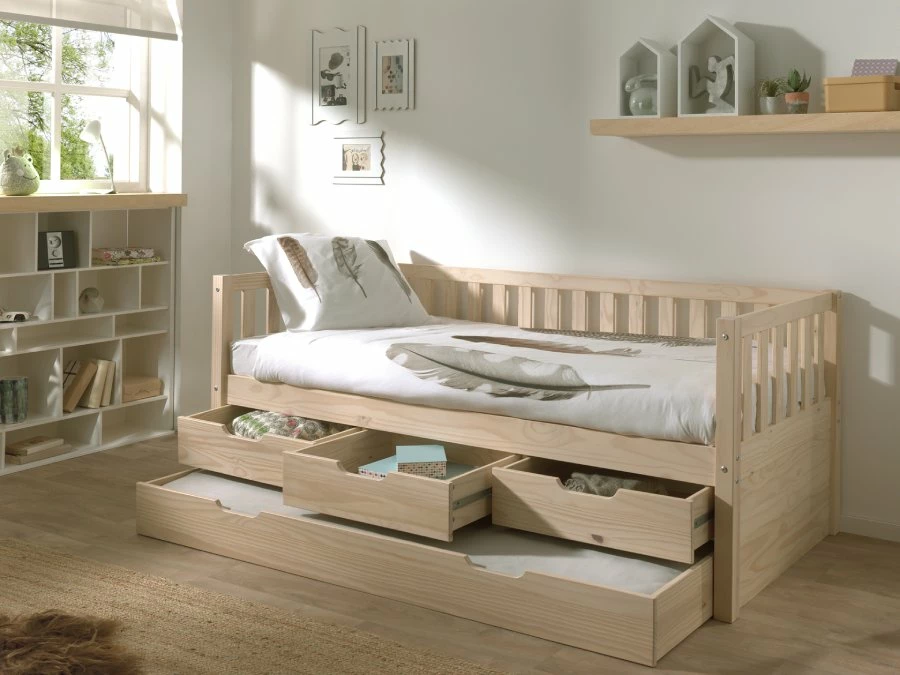 Vipack Fritz kajuitbed met lades Milky Pine - Afbeelding 5