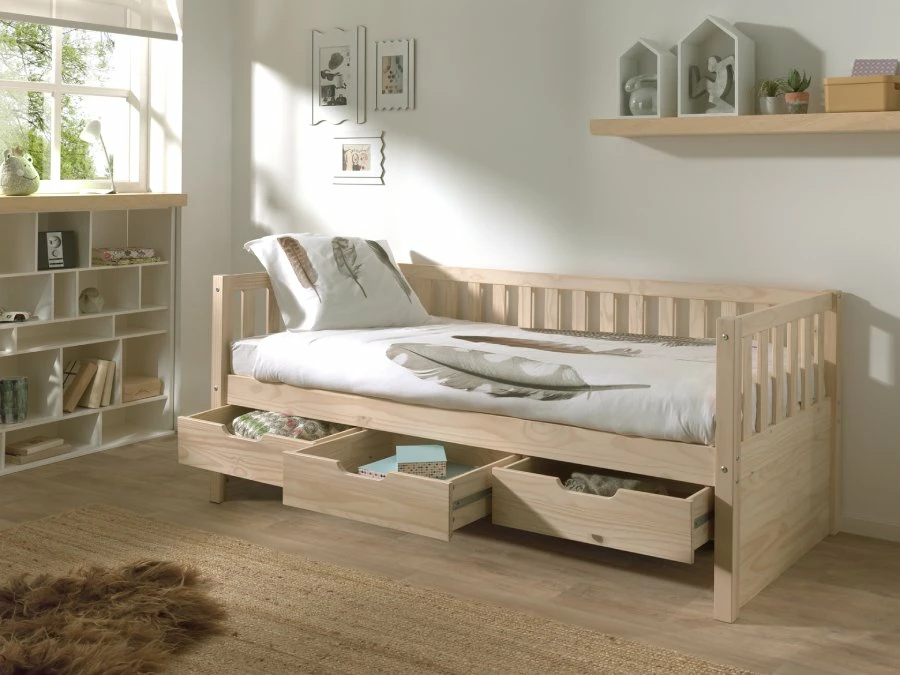 Vipack Fritz kajuitbed met lades Milky Pine - Afbeelding 3