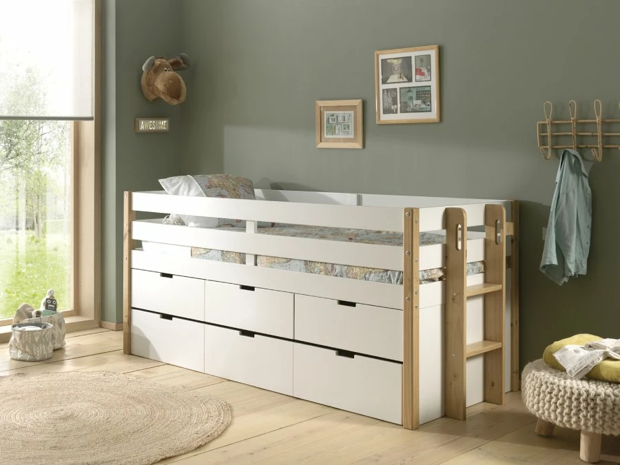 Vipack Margrit kajuitbed 91 + rolbed - Afbeelding 3