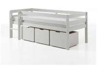 Vipack Pino halfhoogslaper laag + ladeset wit