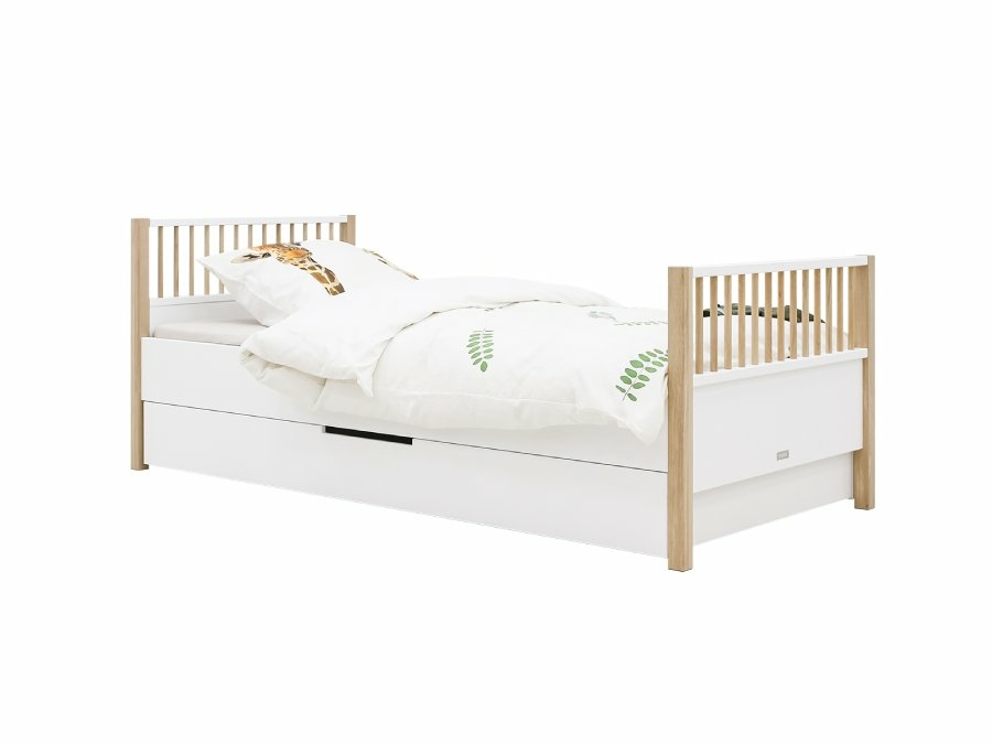 Bopita Mika bed 90x200 wit/eiken - Afbeelding 3