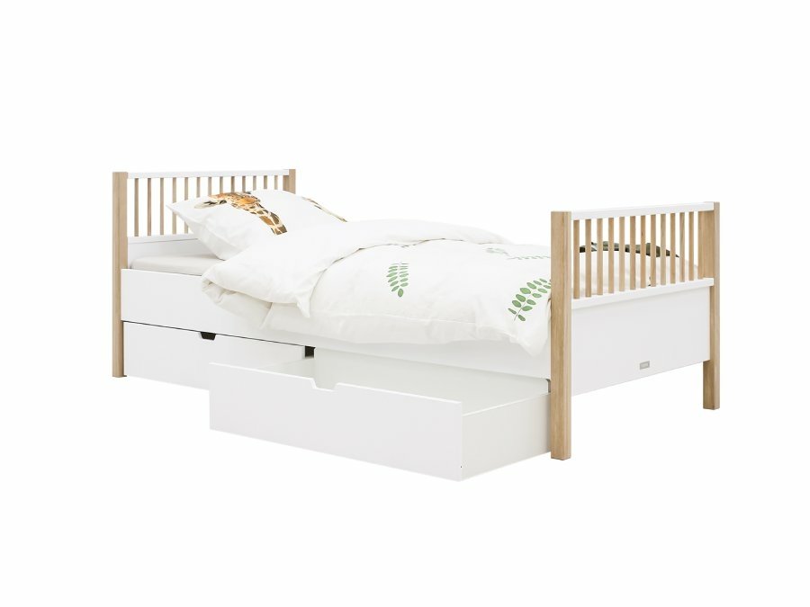 15422951 Bopita Mika bed 90x200 wit eiken met opberglade