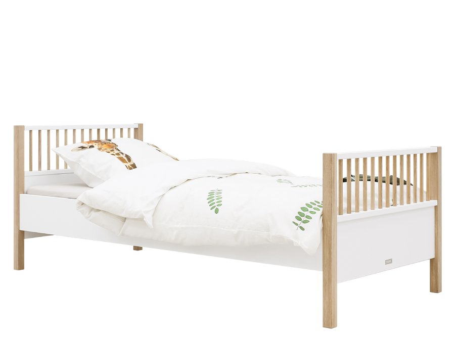 Bopita Mika bed 90x200 wit/eiken