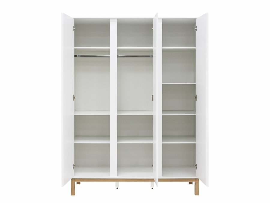 Bopita Mika 3-deurskast wit/eiken - Afbeelding 5