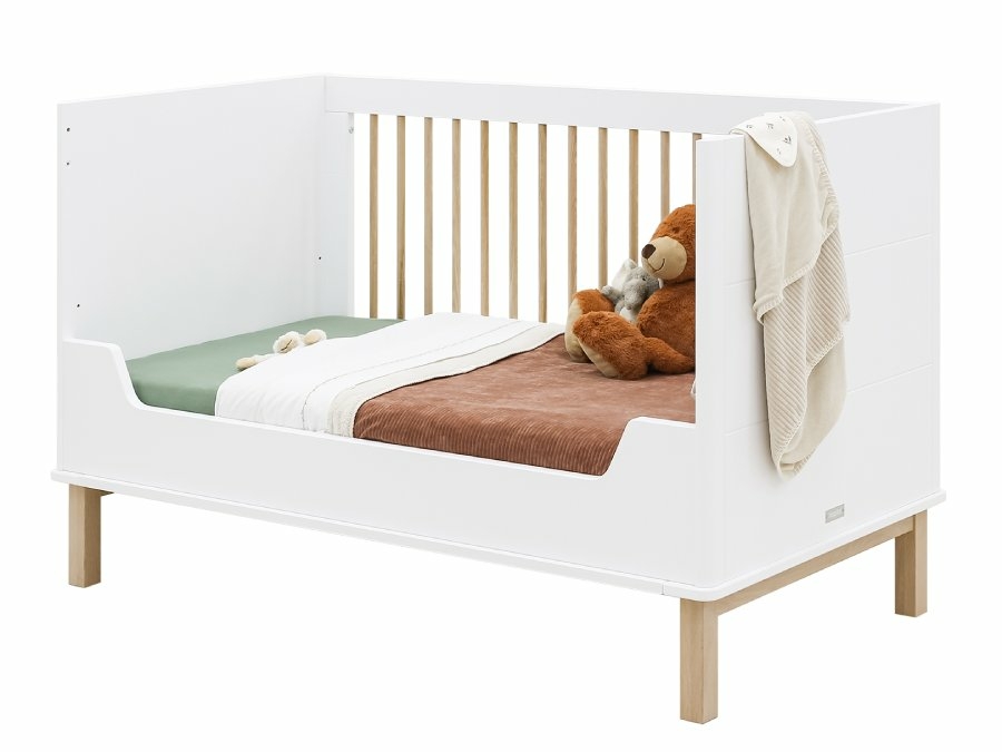 Bopita Mika bedbank 70x140 wit/eiken - Afbeelding 2