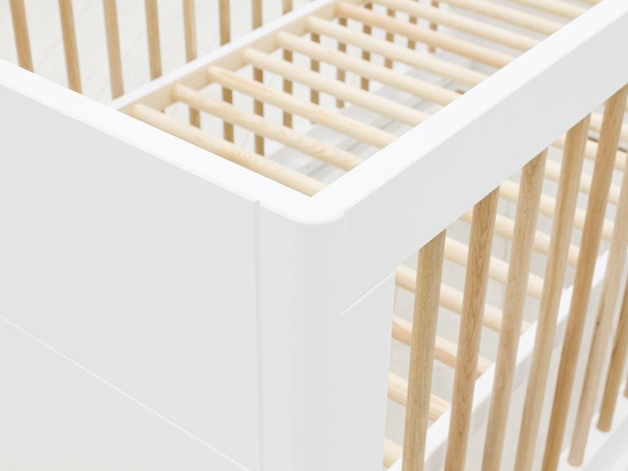 Bopita Mika bedbank 70x140 wit/eiken - Afbeelding 3