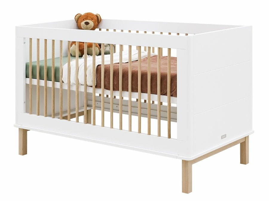 Bopita Mika bedbank 70x140 wit/eiken - Afbeelding 5