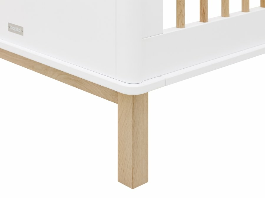 Bopita Mika bedbank 70x140 wit/eiken - Afbeelding 6