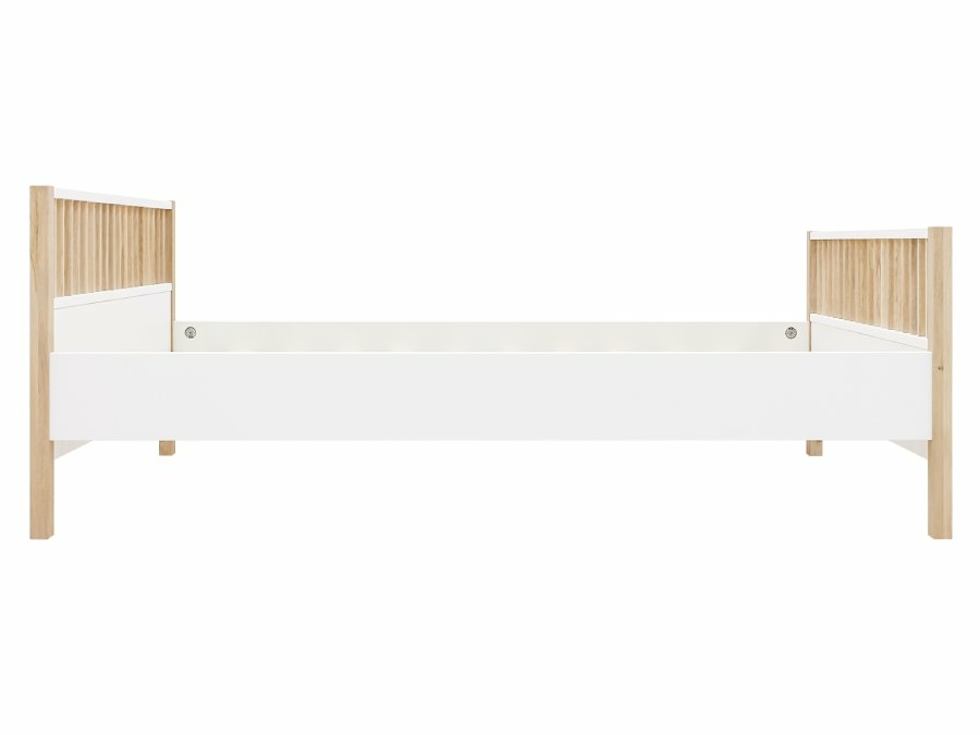 16522951 Bopita Mika twinbed 120x200 wit eiken zijkant